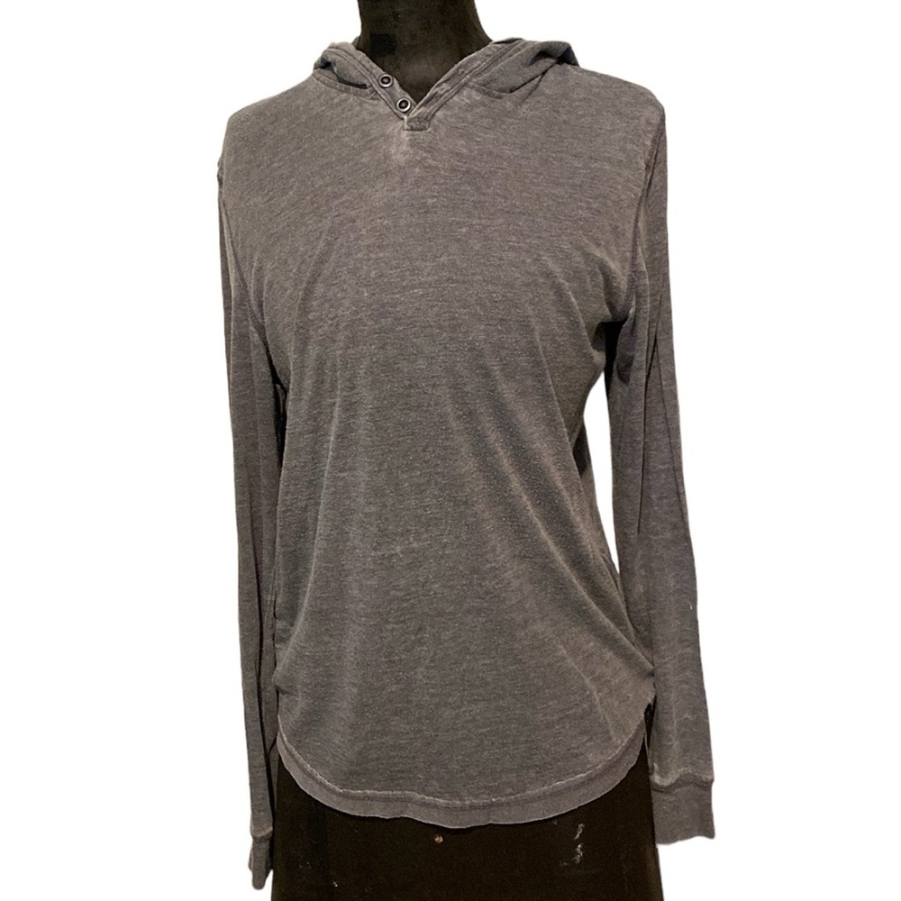 NWOT Lucky Brand Distressed Vintage Look Lightweight Gray Sweatshirt